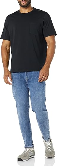 Amazon Essentials Mens T-Shirts, Regular-Fit, Short-Sleeve Crewneck Pocket, Pack of 2